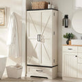 72 Inch Tall Farmhouse Kitchen Pantry Cabinet Stylish Storage Cupboard