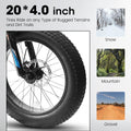 20 in Mountain Bike for 7 15 Years Old, 7 Speed Kids Bike with High Carbon Steel Frame, Fat Tire and Dual Disc Brake, Front Suspension Mountain