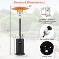 50,000 BTU Propane Outdoor Heater, Round Patio Heater with Stainless Steel Burner, Tip Over, Flame Out Protection, Wheels, CSA Certificated